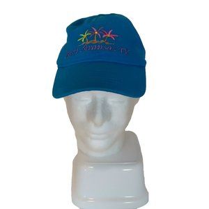 Port Aransas Texas Mens Blue Palm Tree Baseball Cap Strapback Hat by Jacobson‎